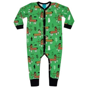 Raspberry Republic Green Enchanted Forest Sleepsuit