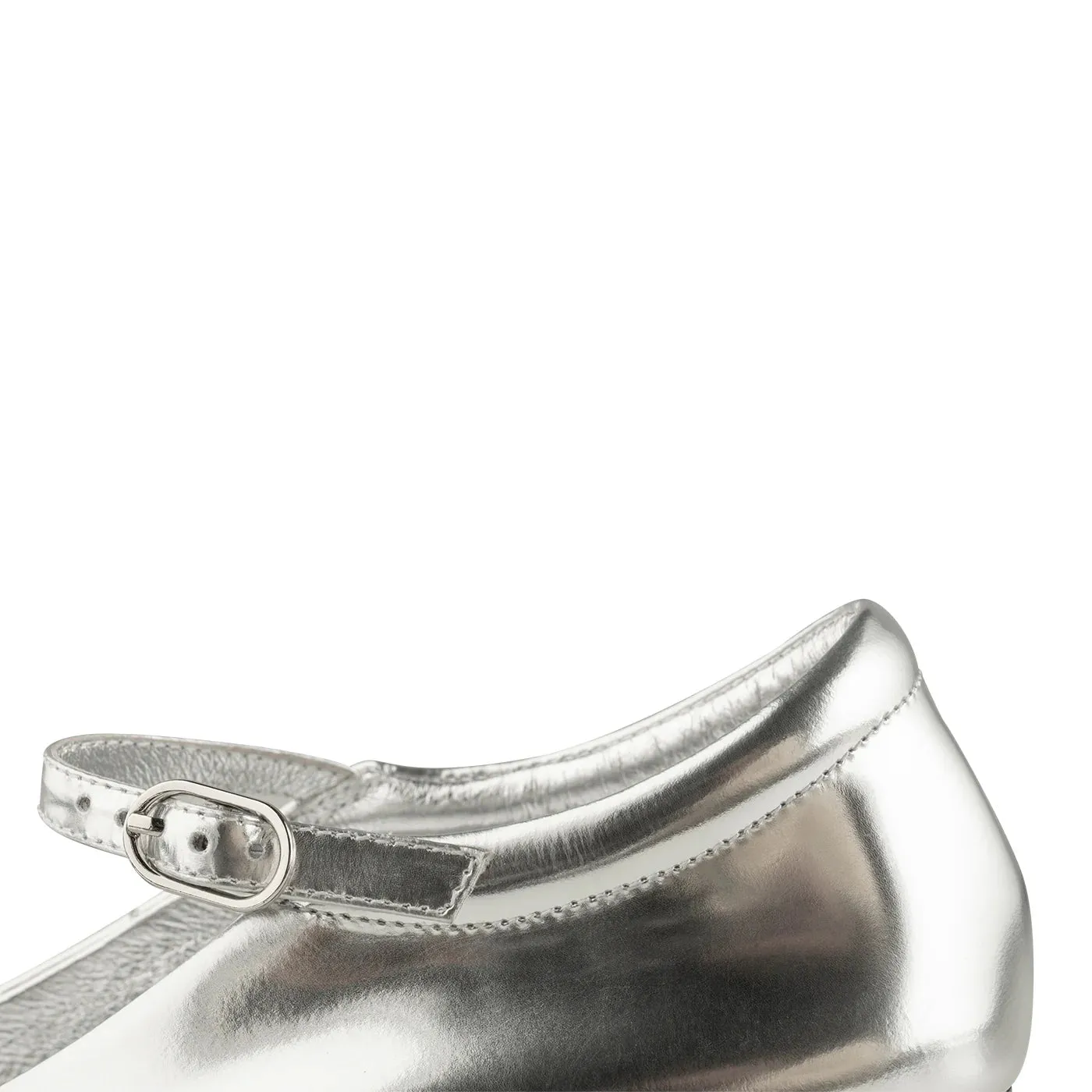 SHOE THE BEAR MAYA BALLERINA SANDAL METALLIC SILVER