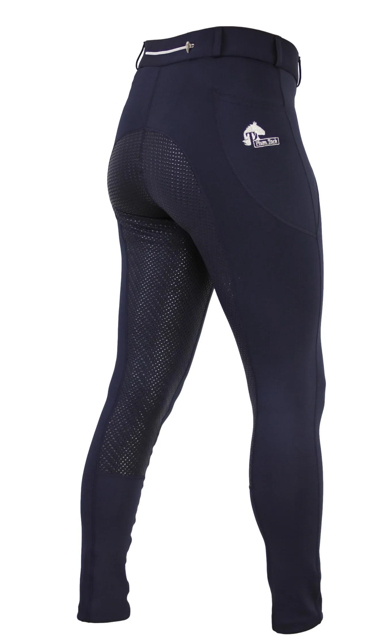 Spring Riding Tights in Navy with silicone grip seat