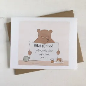 The Best Papa Bear Card FB