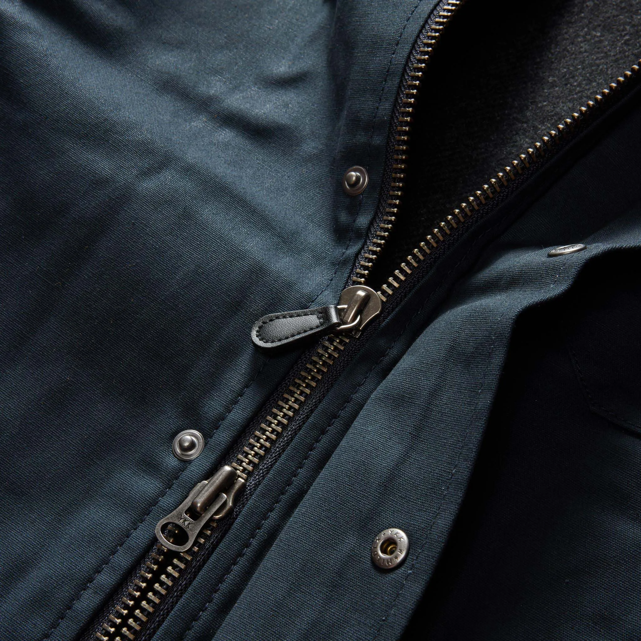 The Deck Jacket in Dark Navy Dry Wax