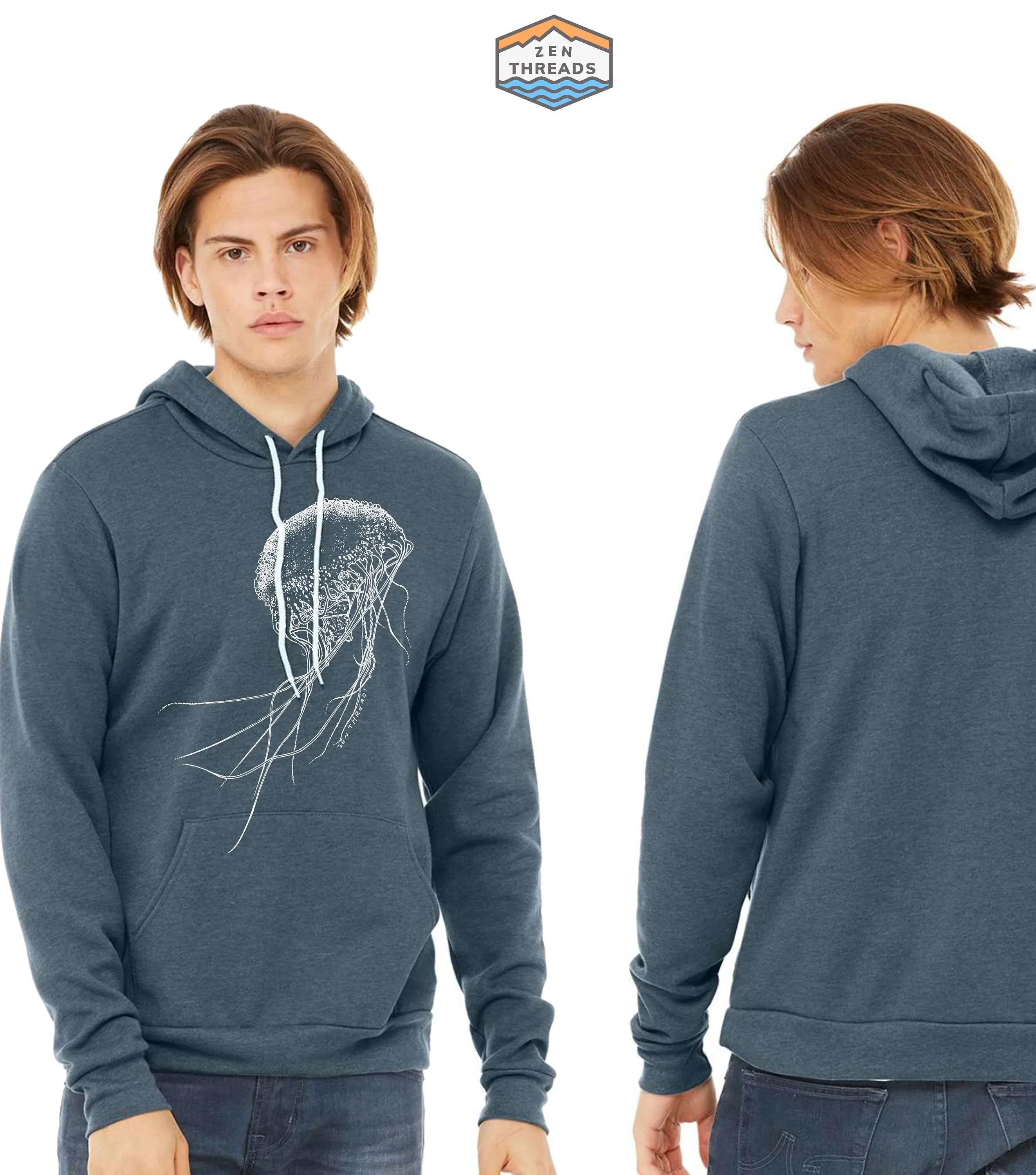 Unisex JELLYFISH Cozy Classic Pullover Hoody Sweatshirt