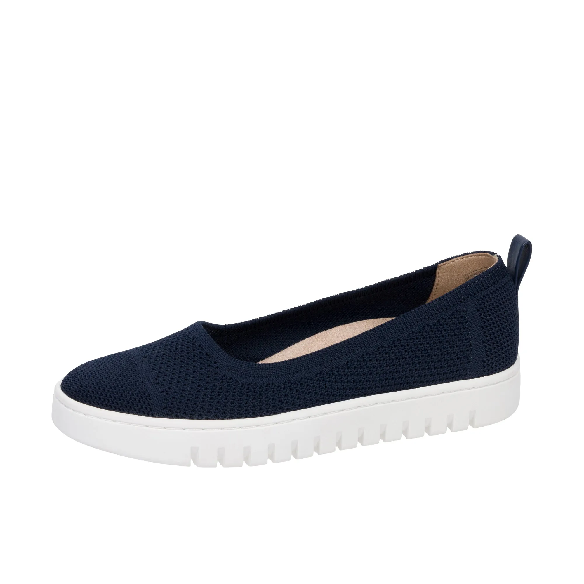 Vionic Womens Uptown Knit Skimmer Flat Navy