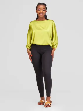 Vivo Sawari Crossed Cuff Batwing Top - Olive